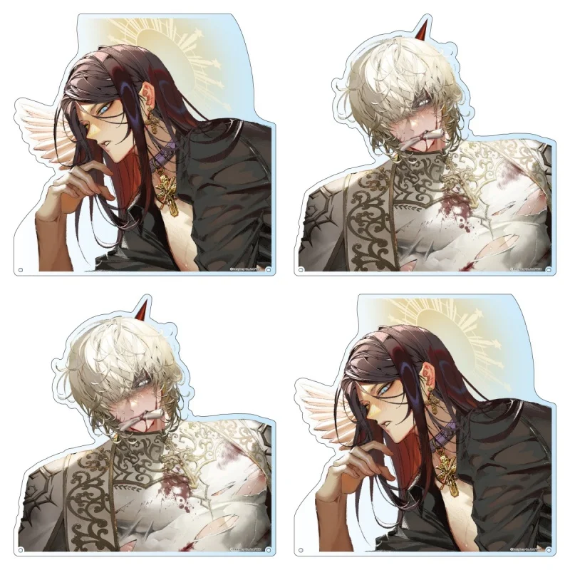 Game What In Hell Is Bad Satan Mammon Leviathan Beelzebub 15CM Acrylic Stand Model Plate Cosplay Office Desk Decorations