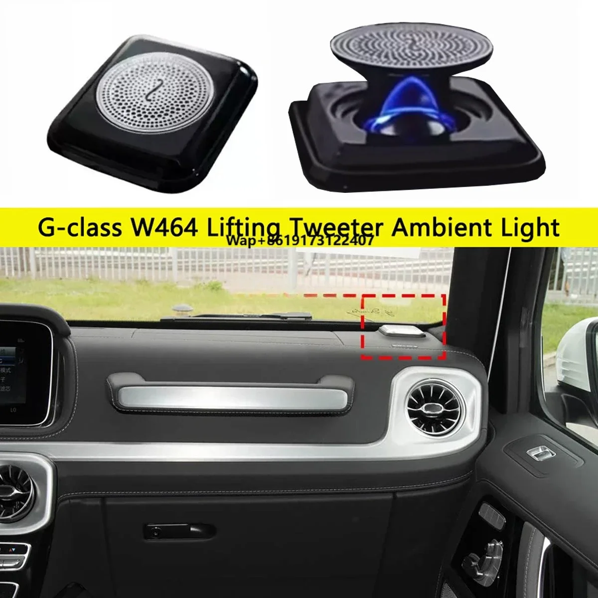 

64 Colors Lifting Tweeter Ambient Light for G-class 2019-2025 W464 Lift-up Speaker Light
