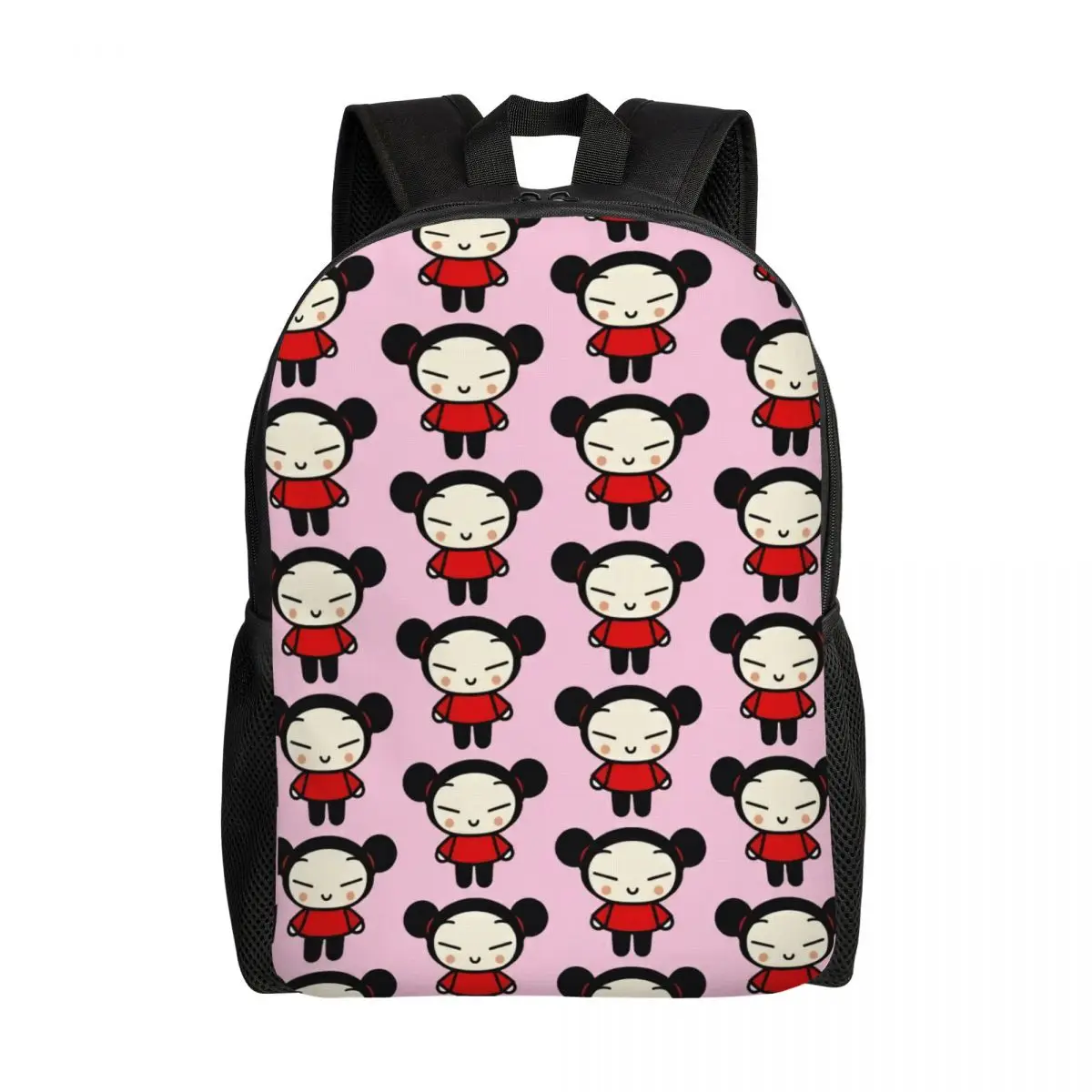 

Custom P-Puccaes Cartoon Pattern Backpack for Boys Girls College School Travel Bags Women Men Bookbag Fits 15 Inch Laptop