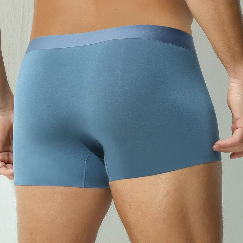 

5PCSMмужское нижнее белье, мужские антибактериальные брюки на плоской подошве из тутового шелка с внутренней промежностью, спортивные, удобные и дышащие, четырехугольные.