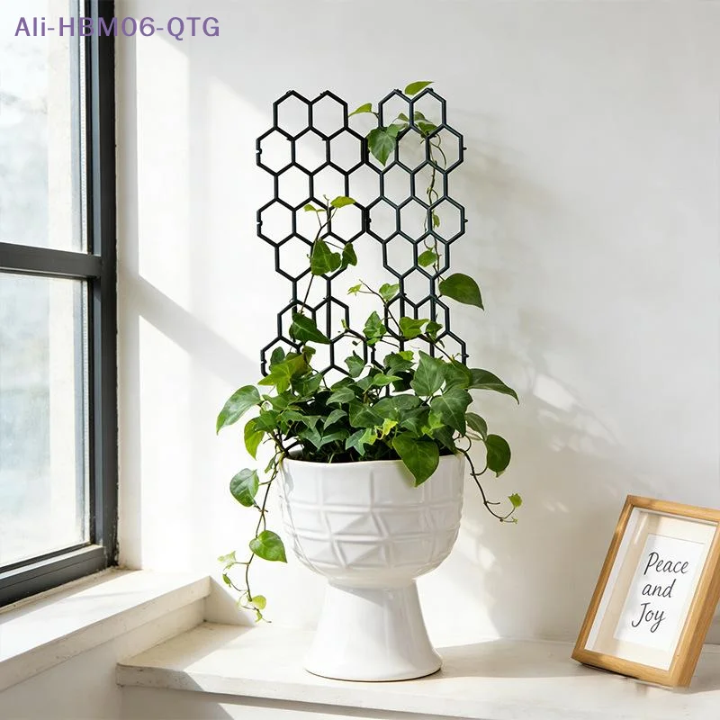 1/5Pcs Indoor Outdoor Garden Climbing Frame Honeycomb Design Plant Trellis Rustproof Plastic Support For Potted Vines And Flower