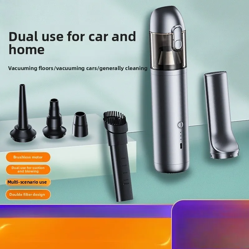 Suction and Blowing Integrated Vacuum Cleaner Wireless 16000Pa Suction Car Home Dual-purpose Mini Vacuum Cleaner Handheld