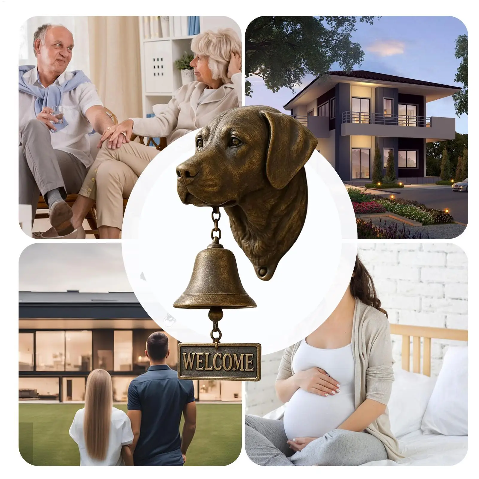 فتح الباب الرنين على شكل كلب جرس الباب خمر الراتنج الحيوان تحت عنوان الرنين الجدار الديكور للدخول بوابة متجر الأعمال الداخلية