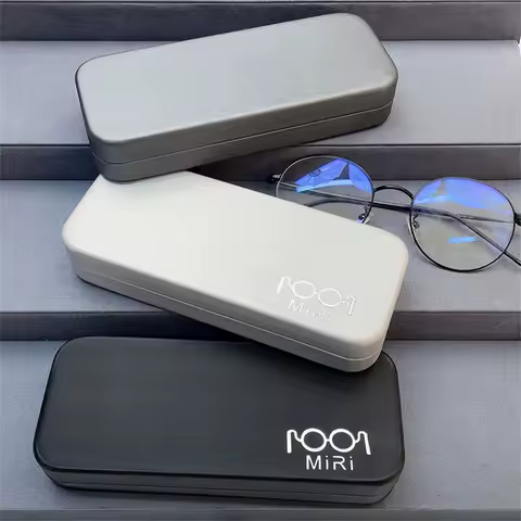 Fashion Pressure-Resistant Glasses Box Metal Fold-able Large Frame Sunglasses Bag Students Eyeglass Protector Cases Men Women