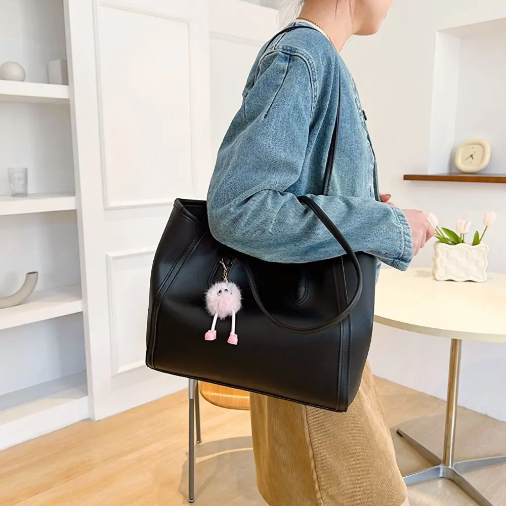 

Portable Korean Style Pu Tote Bag Handbag PU Leather Underarm Bag Pure Color Large Capacity Shoulder Bag Women