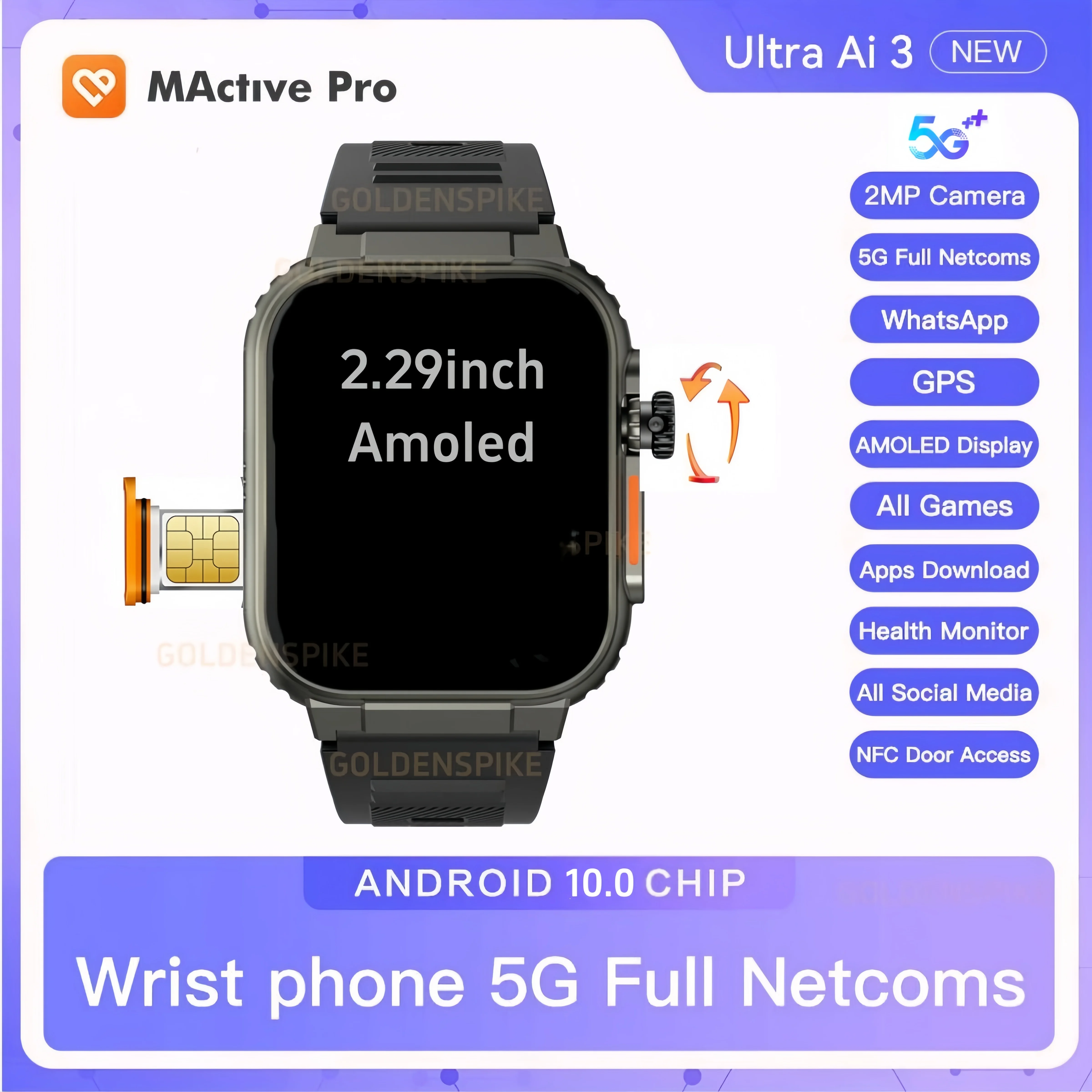Smartwatch Id - สมาร์ทวอทช์ Microwear S10 Ultra Ai3 5G
