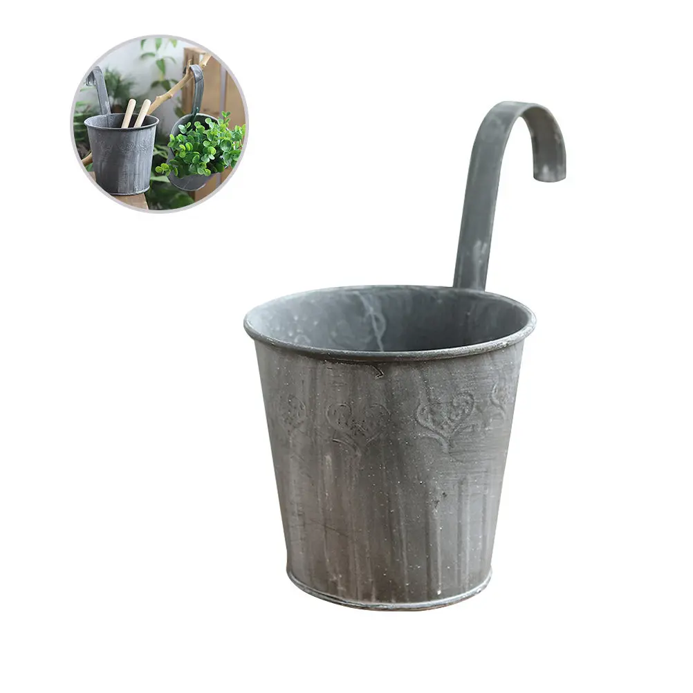 

Vintage Iron Flower Vase Rustic Metal Flower Pot For Artificial Flowers Dry Floral Arrangements Home Garden Decor