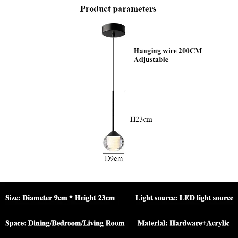 

SANDYHA Modern Minimalist Glass Pendant Light for Coffee Shop Living Room Dining Table Bar Counter Honeycomb Design Stylish