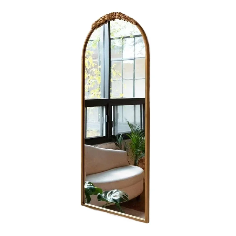Gold Big Luxury Decorative Mirrors Vintage Nordic Living Room Mirrors Full Body Bedroom Princess Espejos De Piso Home Decoration