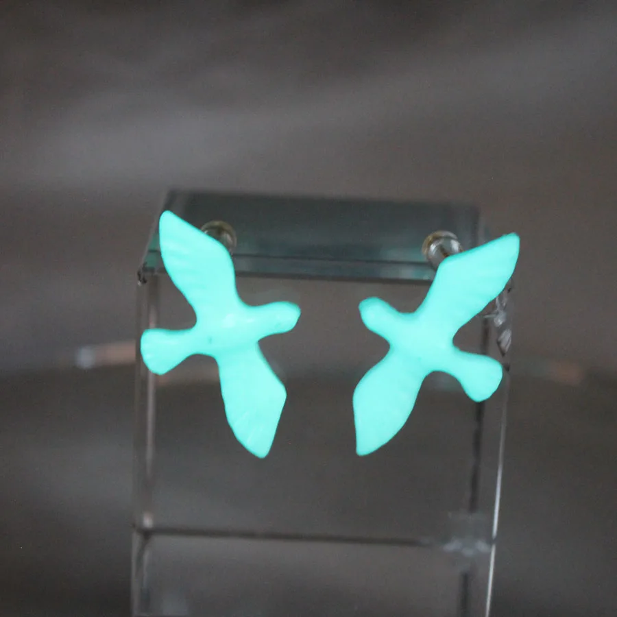 Pigeon Peace dove Ear Cuff GLOW in The DARK Ear Earrings Earring Eardrop WOMEN girl gift