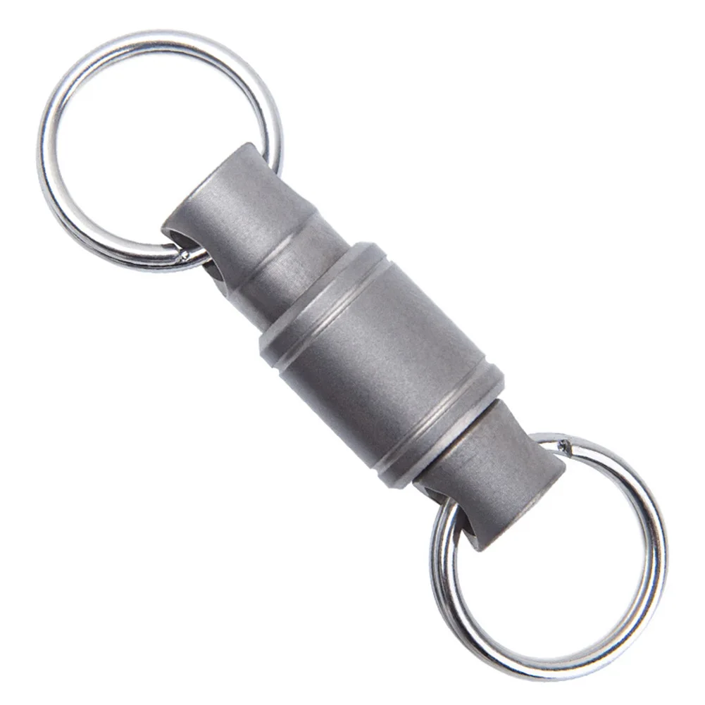 High Quality Ultra-light Keychain Key Ring 360° Rotatable Detachable Quick Release Titanium Alloy 2 Types Bags Belt Loops