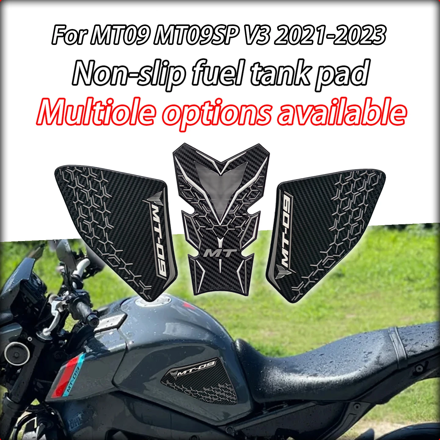 

Suitable for Yamaha MT09 MT09SP V3 FZ09V3 2021-2023 Motorcycle Accessories Tank Stickers Rubber Tank Traction Pads Side Stickers