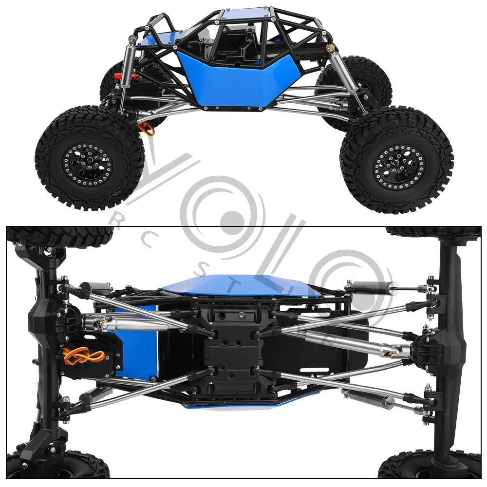 H10 VP Straight or Portal Axles Assembled Chassis Frame with Plastic Body Shell Tires Wheels for 1/10 RC Crawler DIY Upgrade