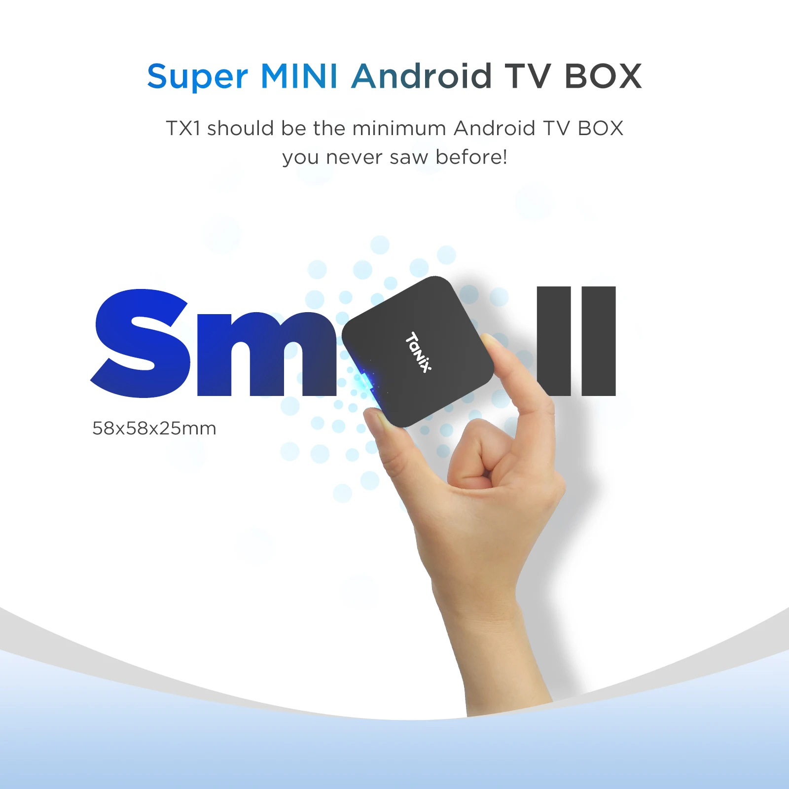 Tanix TX1 Android TV Box Allwinner H313 Quad Core 2.4G Wifi Bertenaga oleh DC 5V 2A
