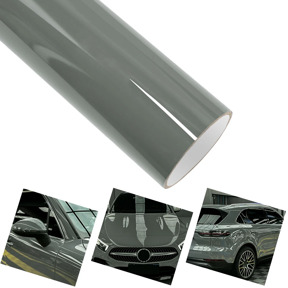 Auto Vinyl Film PET Ultra Gloss Nardo Grau Auto Wrapping Aufkleber mit Air Release Selbstklebende Motorrad Auto Körper Dekoration Film – Detail 1