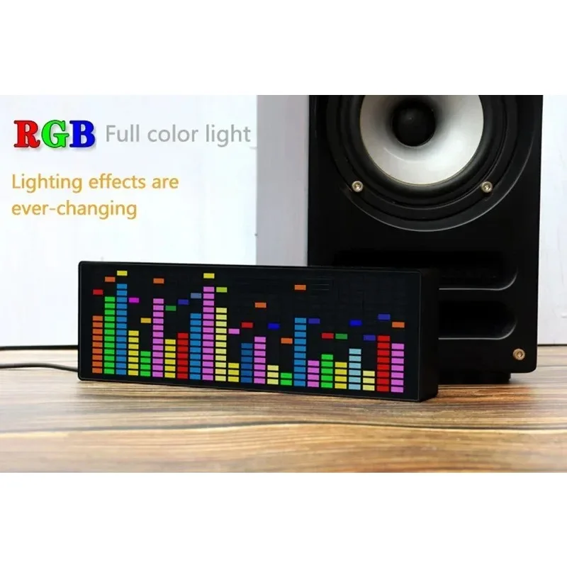 Adapted for 1PCS LED Light Stereo Music Spectrum Electronic Clock Voice Rhythm Car Audio Level Indicator VU Meter Board Module