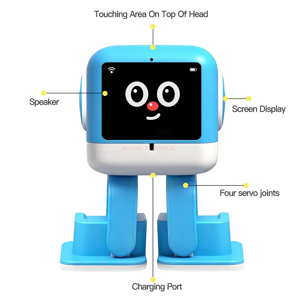 New WLtoys AI Smart Robot with Built-in DeepSeek Intelligent Voice, Touch to Interrupt Music and Dance Actions, Children's Gift view 5