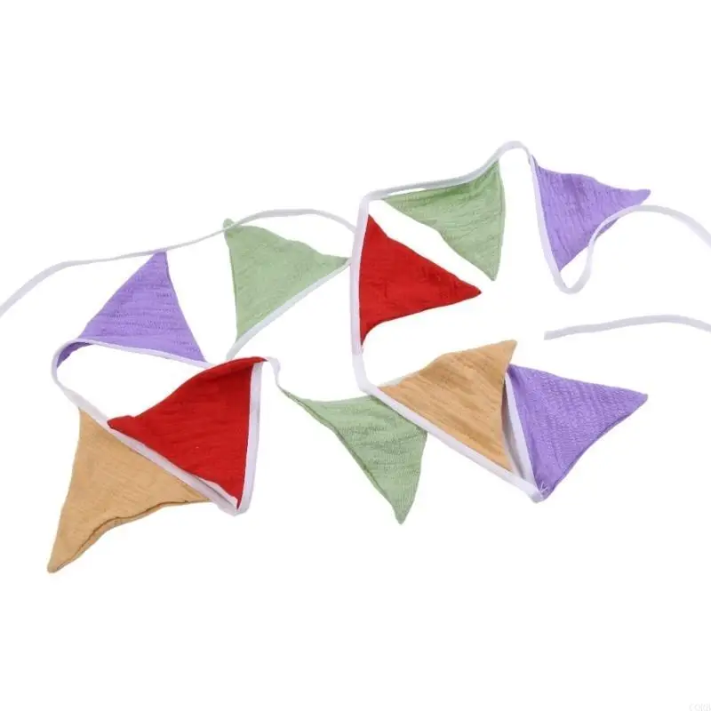 CORB Cotton Bunting Flags Baby Room Adornment Lovely Cotton Decorative Flags