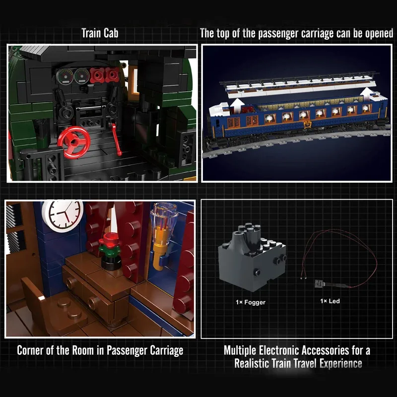 Mold King 12025 Technische Auto Bouwsteen RC Gemotoriseerde Franse Spoorwegen SNCF 231 Stoomlocomotief Trein Model Speelgoed Kids Gift