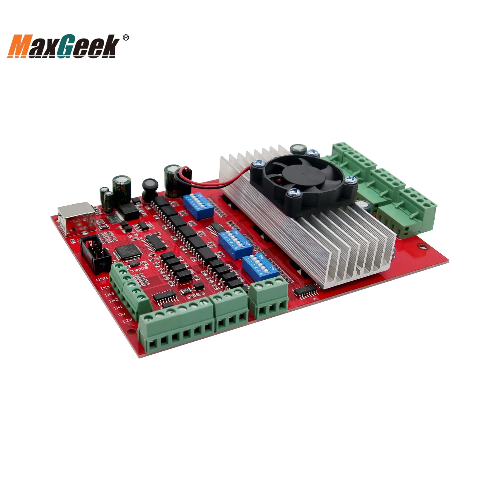 Maxgeek MACH3 CNC 3 Axis Stepper Motor Driver Board TB6560 USB Port