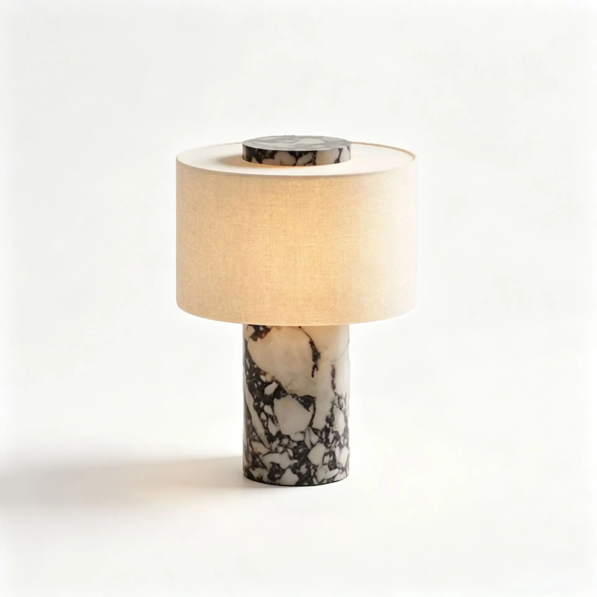Luxurious Marble Charging Desk Lamp for Bedroom Study Hotel Bar Bedside Dining Table - Atmosphere Stone Lighting