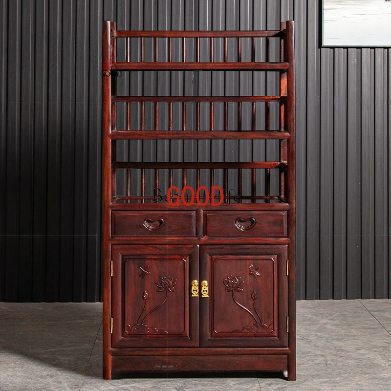 Rosewood Furniture East Africa Sandal Wood Tea Cabinet Solid Wood Dining Side Storage Cabinet New Chinese Style