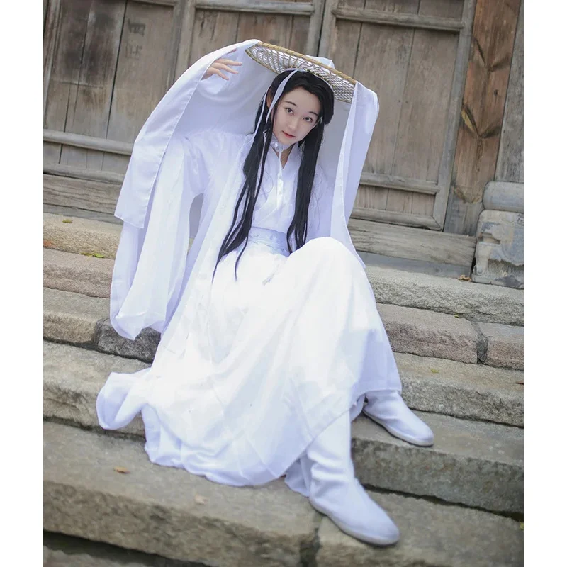 

Tian Guan Ci Fu Cosplay Xie Lian Cosplay Costume Xielian Wig Bamboo Hat Prop Chinese Hanfu Dress Anime Party Outfit Women Men