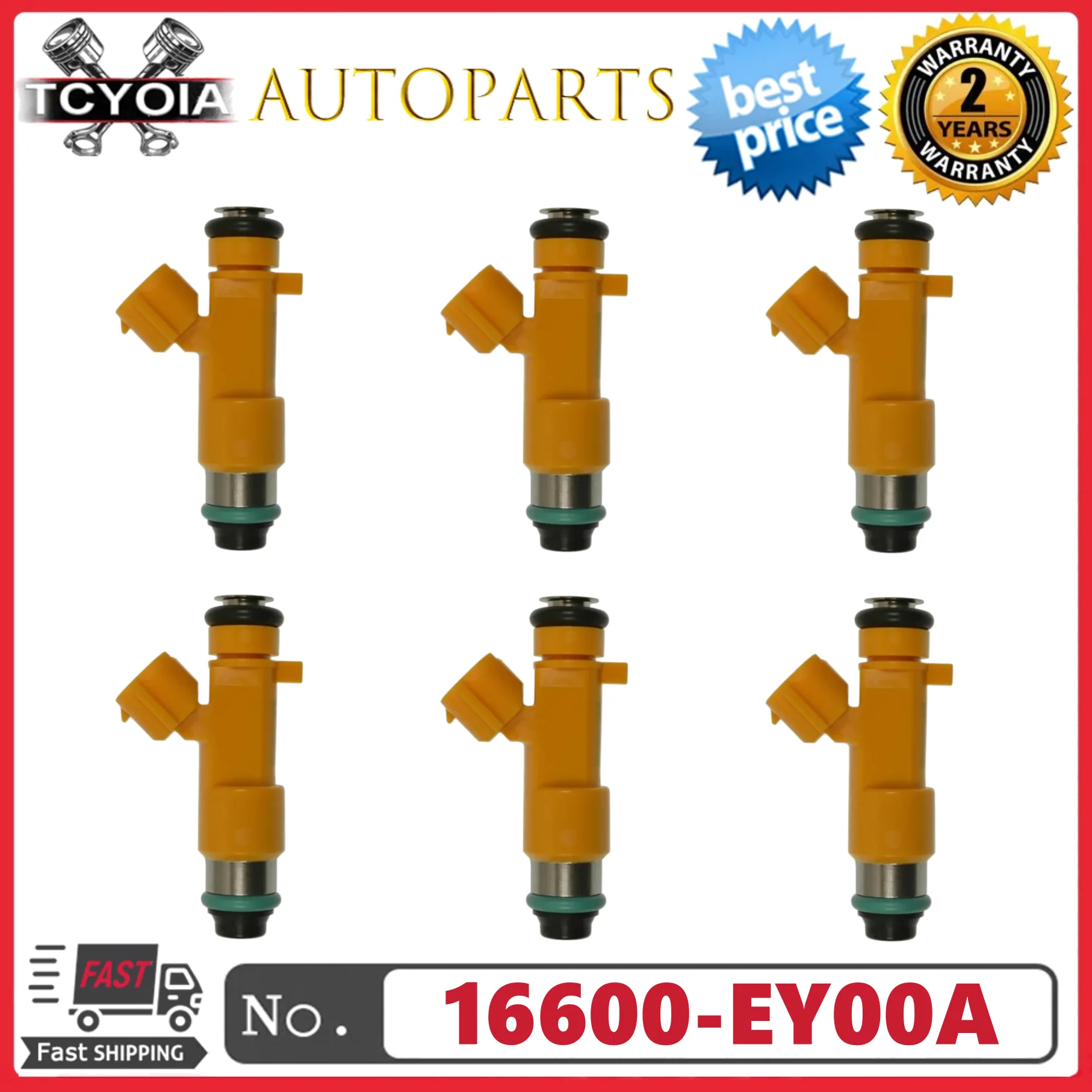 

6pcs/lot Fuel Injectors 16600-EY00A 16600EY00A FJ1016 For Nissan 370Z INFINITI G37 M37 Q40 Q50 Q60 Q70 QX50 QX70 3.7L V6
