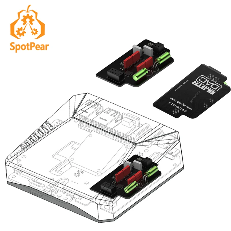 

Raspberry Pi 5 PCM5122 Audio Card 3.5mm Earphone Jack Argon BLSTR DAC with Ground Loop Isolator For Argon ONE V3