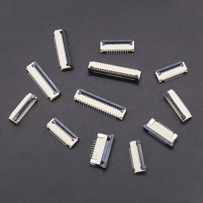 1pcs FPC socket connector 0.5/1.0mm, for 8/10/18/20/30P Flip cover/drawer 12864 COG LCD screen