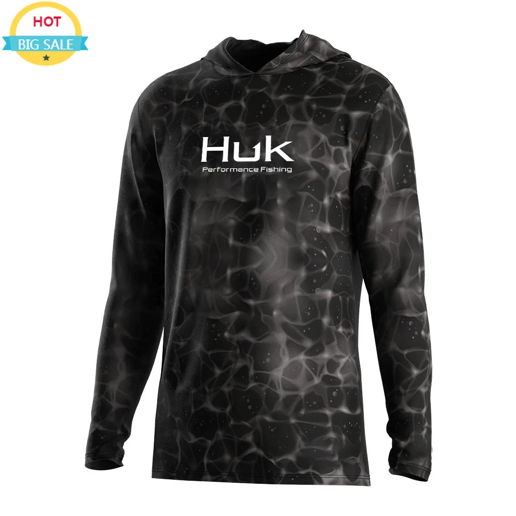 Mens Fishing UV Protection Performance Hooded Lightweight Outdoor-3D printing of nerve cells-Casual Streetwear
