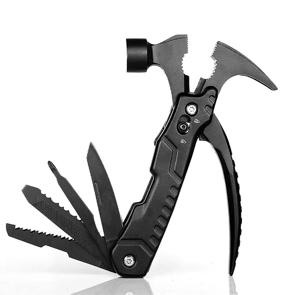 

Multifunctional Claw Hammer Nail Claw Plier Knife Survival Tool Multitool For Outdoor Camping