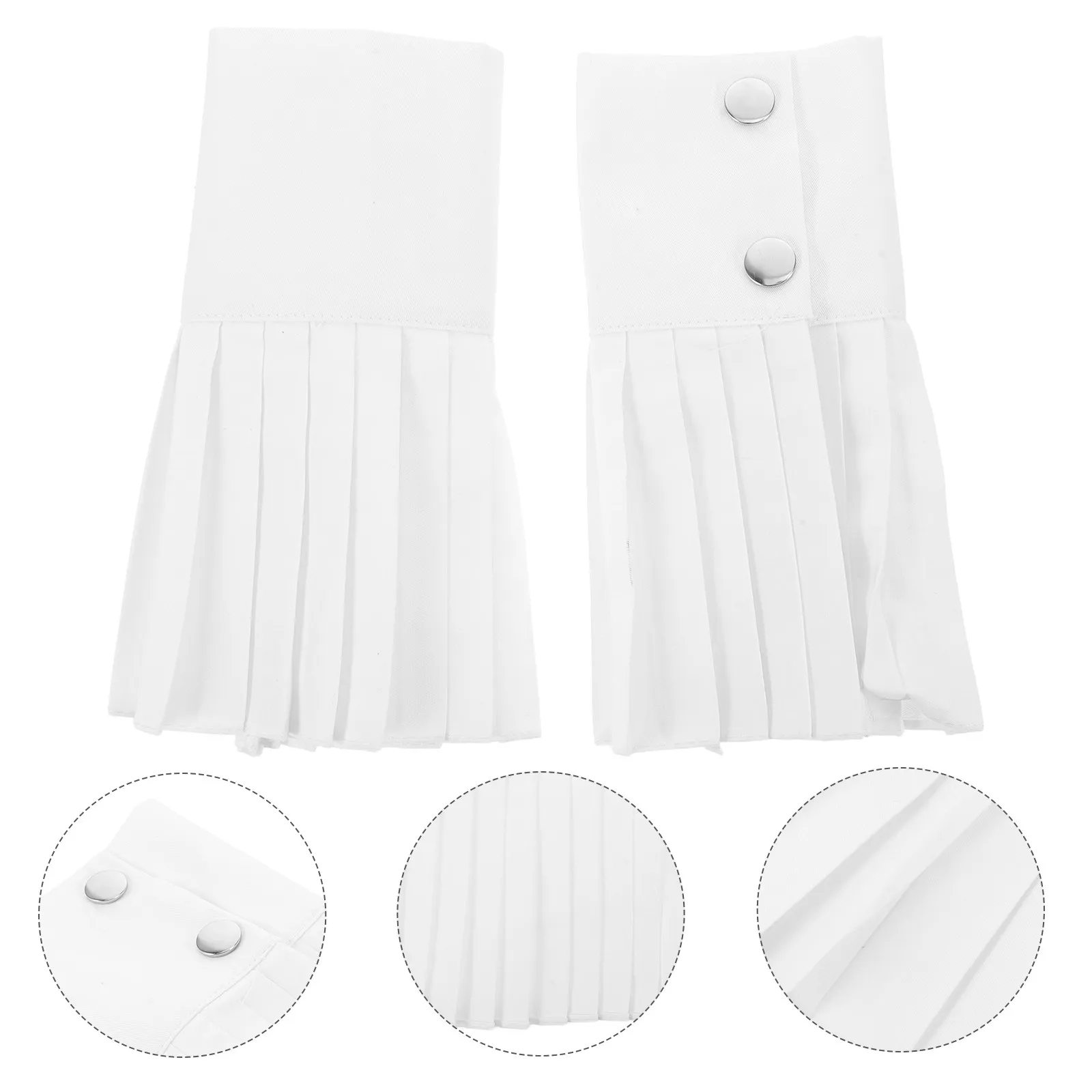 

2 шт. декоративных съемных белых манжет из легкого шифона для рубашек, аксессуары для запястий, для официального и повседневного стиля