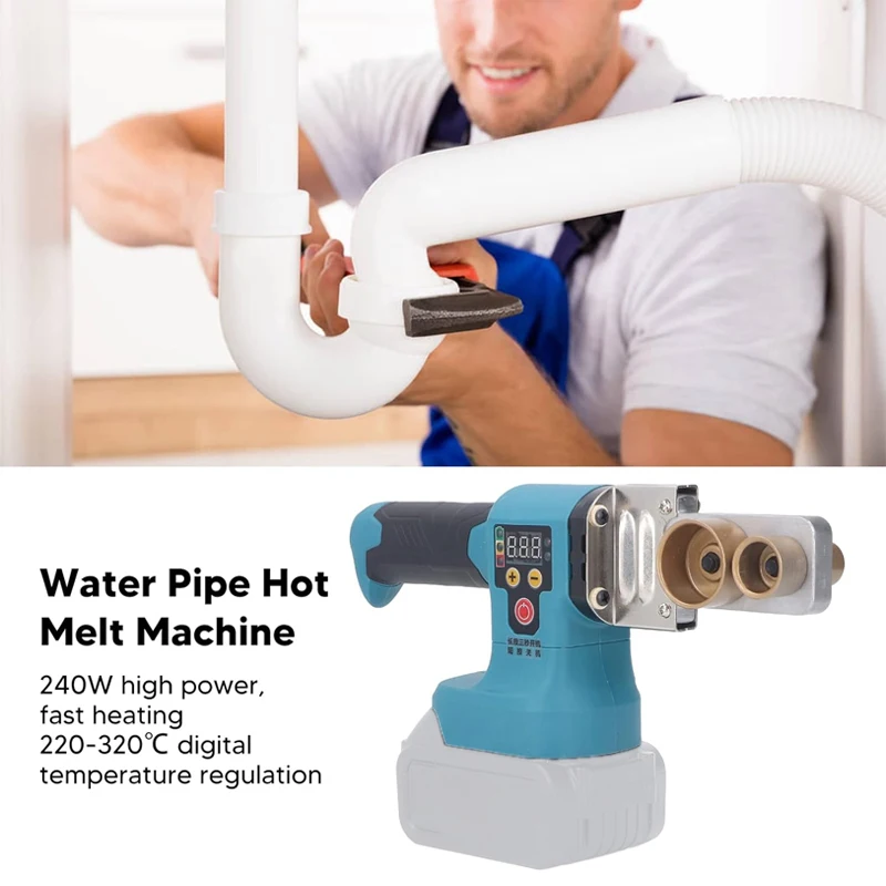 

Plastic Water Pipe Welder Handheld For Makita 18V Battery Digital Socket Fusions Welder Kit 240W PP/PPR/PB Pipe Welding Machine