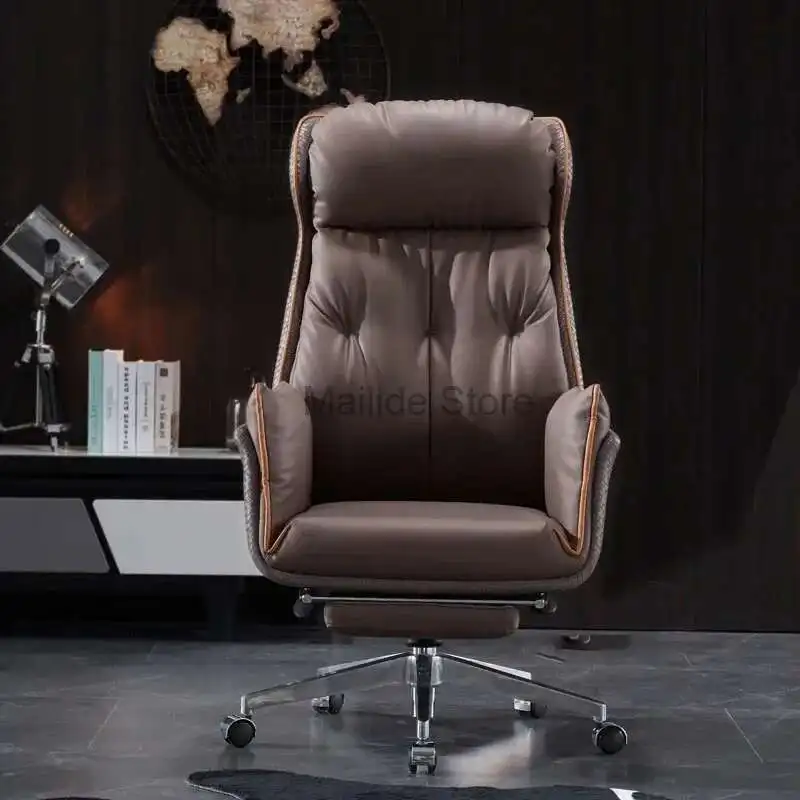 

Light Luxury Office Chairs Modern Office Furniture Boss Soft Backrest Computer Chair Conference Room Armchair Lift Swivel Chair