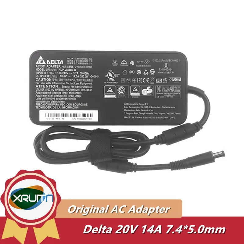 For XGIMI RS Pro3 H5 H6 Pro Projector Power Supply Adaptor Genuine Delta ADP-280BB B 280W 20V 14A 7.4*5.0mm AC Adapter Charger