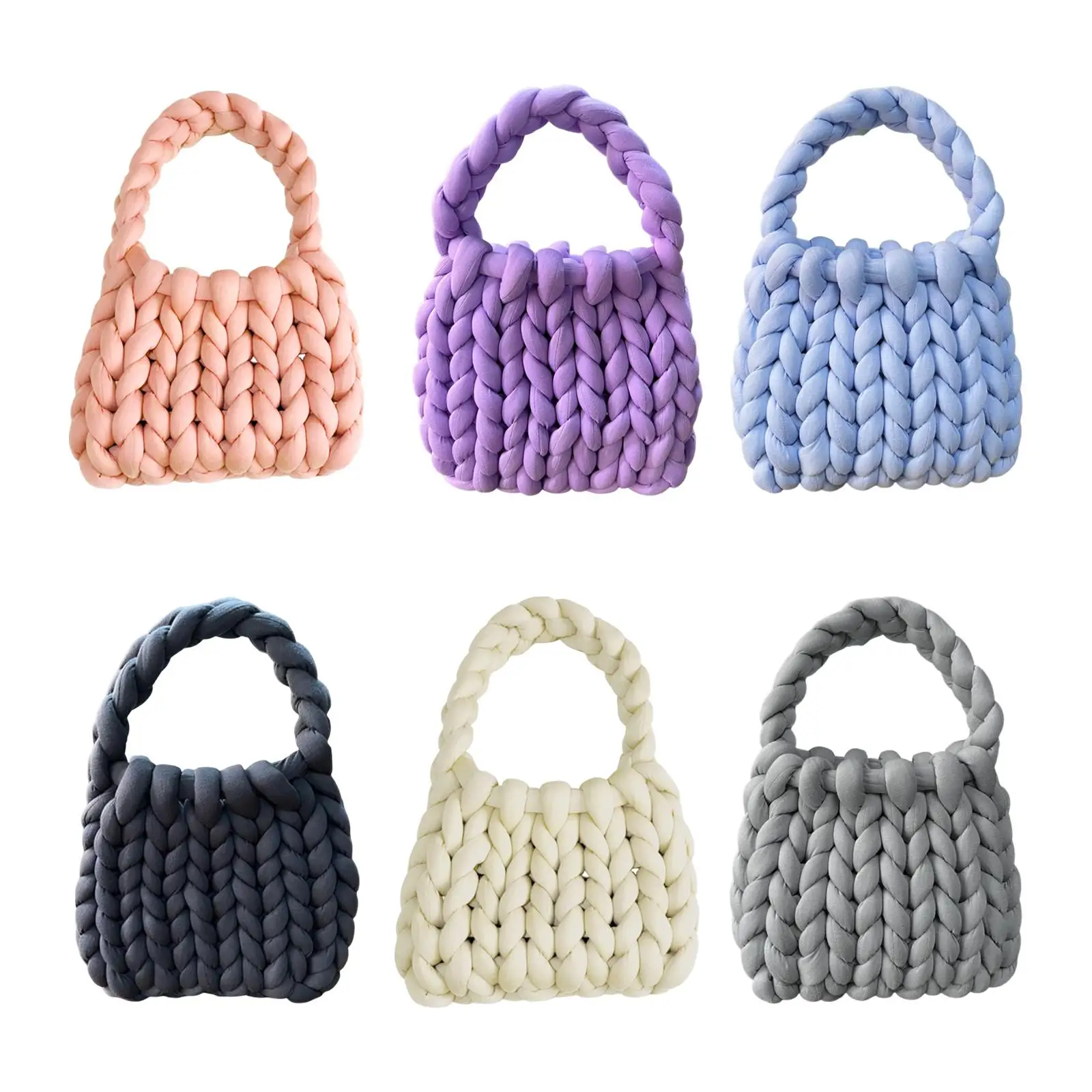 Women Crochet Bag Handbag Satchel Tote Bag Knitting Fashion Shoulder Bag Underarm Bag for Wedding Spring Summer Work Outdoor