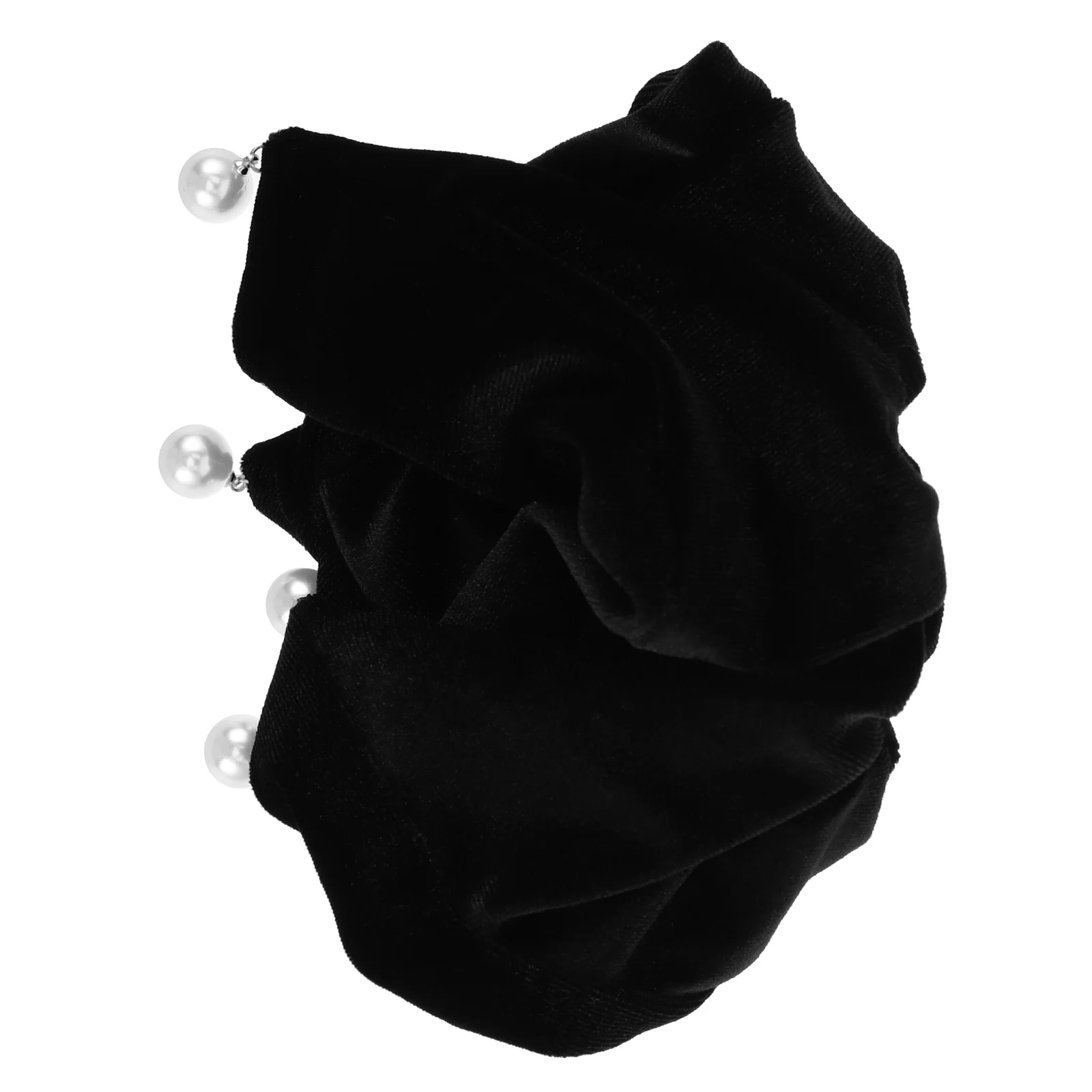 

Scrunchies Jumbo Extra Large For Thick Hair Brown Square Pearl Pendant Women Fashion Hair Ties Wrist Accessories