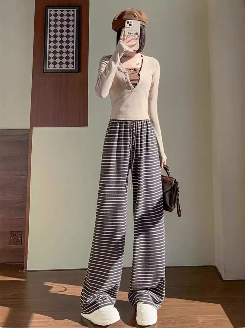 와이드 레그 팬츠, 키 작은 여성용 여름 스판덱스 스플릿 페어리코어 비치웨어, 부드럽고 시스루한 시크하고 통풍이 잘되는 다용도 소녀용 조절 가능 팬츠