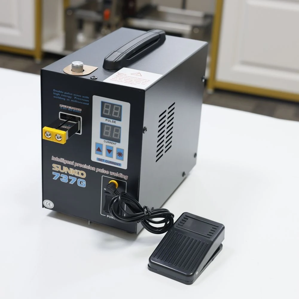

SUNKKO 737G S737G double digital double pulse small battery welding machine English panel battery spot welder