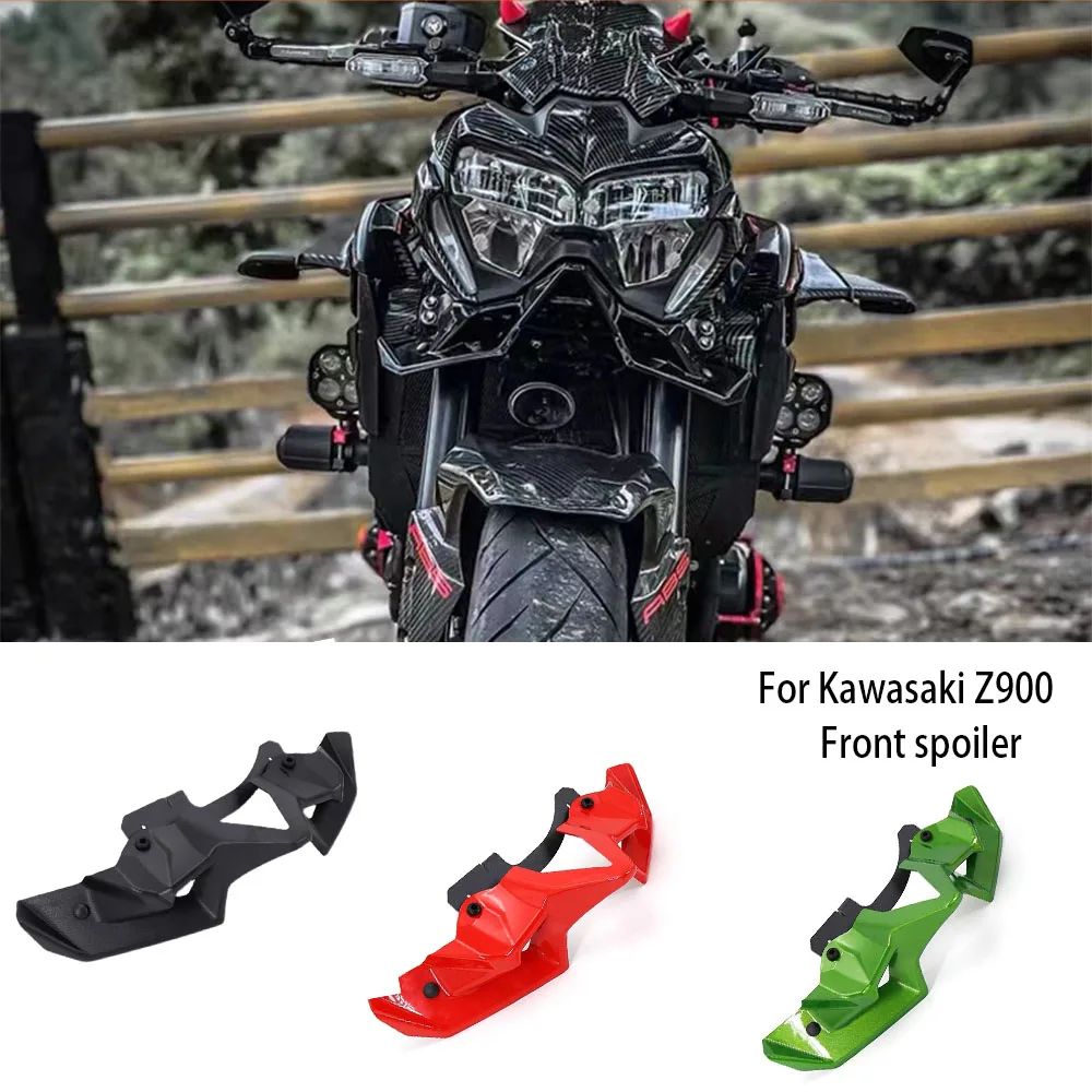 

New For Kawasaki Z900 2020 2021 2022 Carbon Fiber Motorcycle Z 900 Naked Front Spoiler Winglet Aerodynamic Wing Kit Spoiler