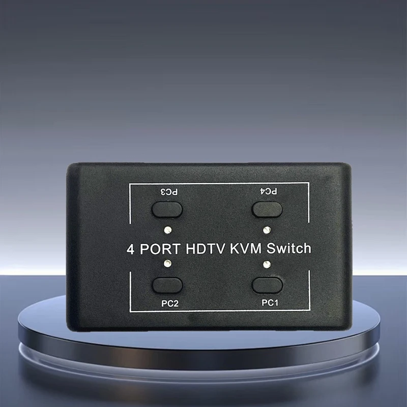 KVM Switch 4X1 4K - متوافق مع USB Hub Switcher محول نقل شاحن الهاتف قاعدة توسيع متعددة لـ PC-ABVP #5