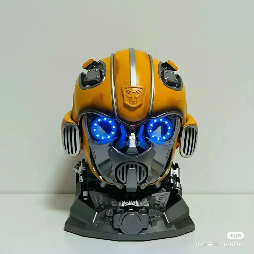 ร้อนของแท้ Bumblebee 1:1 หมวกกันน็อกของแท้ Action Figure สวมใส่ Face เปลี่ยนลําโพงตุ๊กตา Decor ตลก Xmas ของขวัญ