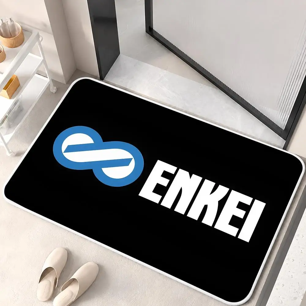 E-ENKEI Modified Wheels Floor Mat Flannel Rug Soft Non Slip Door Mat For Bathroom Bedroom Kitchen Living Room Home Decor