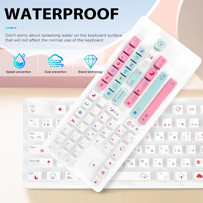 132 Keys XDA Keycaps PBT Dye Sub Weather Theme Personalized Keycap For Cherry Mx Switch Mechanical Keyboard