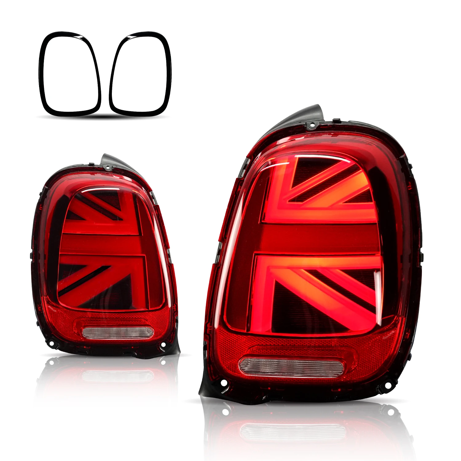 

Für 2014-UP MINI Cooper F55 F56 F57 Union Jack Rücklichter mit sequentiellem Blinker-Treiber und Beifahrers eite