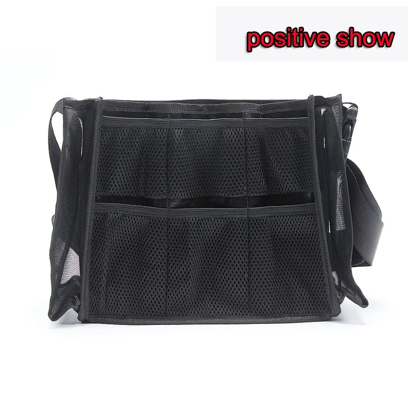 Fashion Makeup Artist Makeup Brush Organizer Bag Black Mesh  Cosmetic Bags Multifunction Large-Capacity Travel Makeup Tool Bag