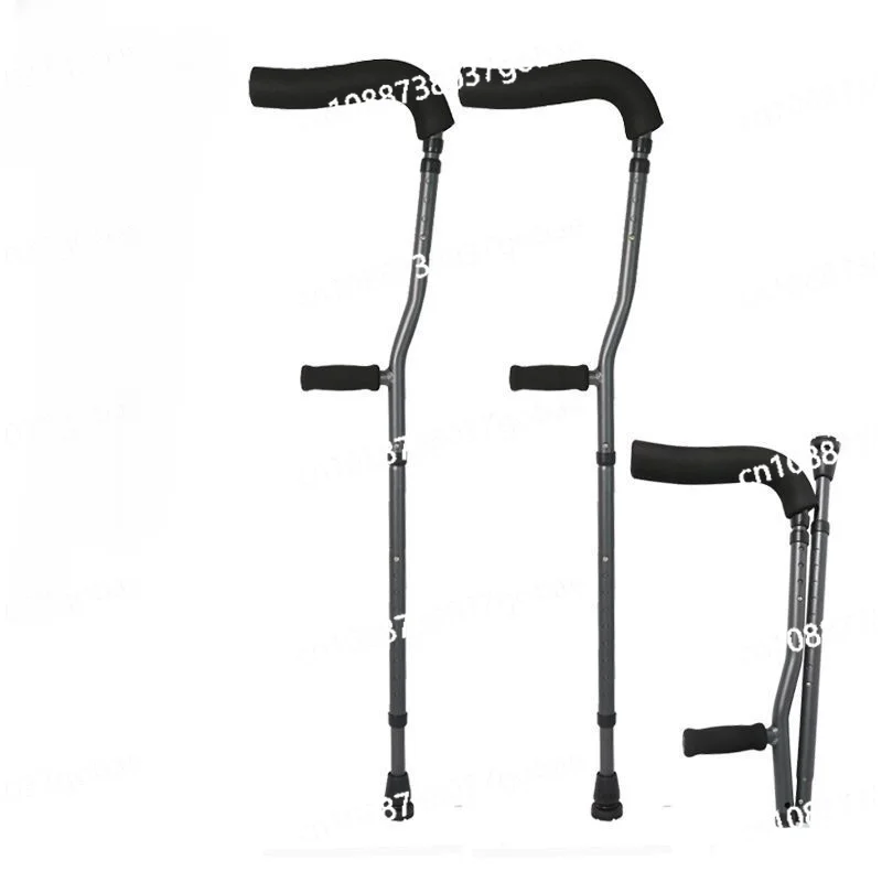 Double Crutches  Armpit Non-slip Head, Elderly, Young Disabled, Foldable Multi-functional Direct Sales