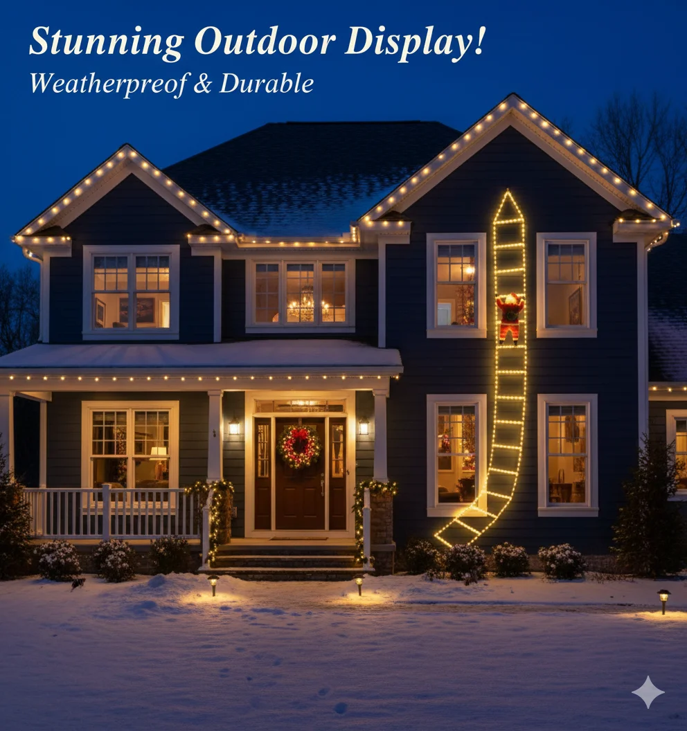 Christmas LED Santa Climbing L - Wall Decor Lighting Tree ulasan dan harga
