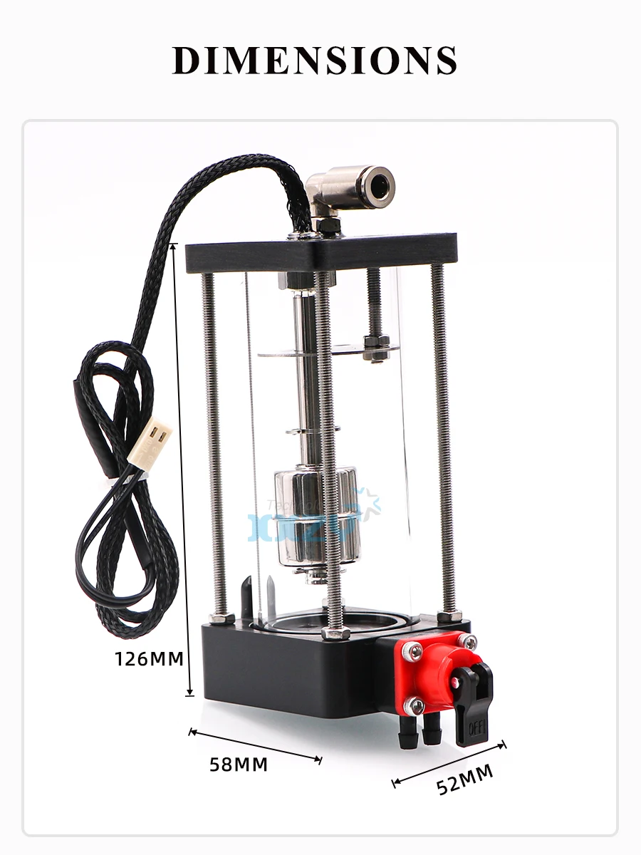 XXZY Cartucho de tinta de vidrio POM para subtanque de impresora eco solvente con válvula Tanque de tinta de impresora de inyección de tinta